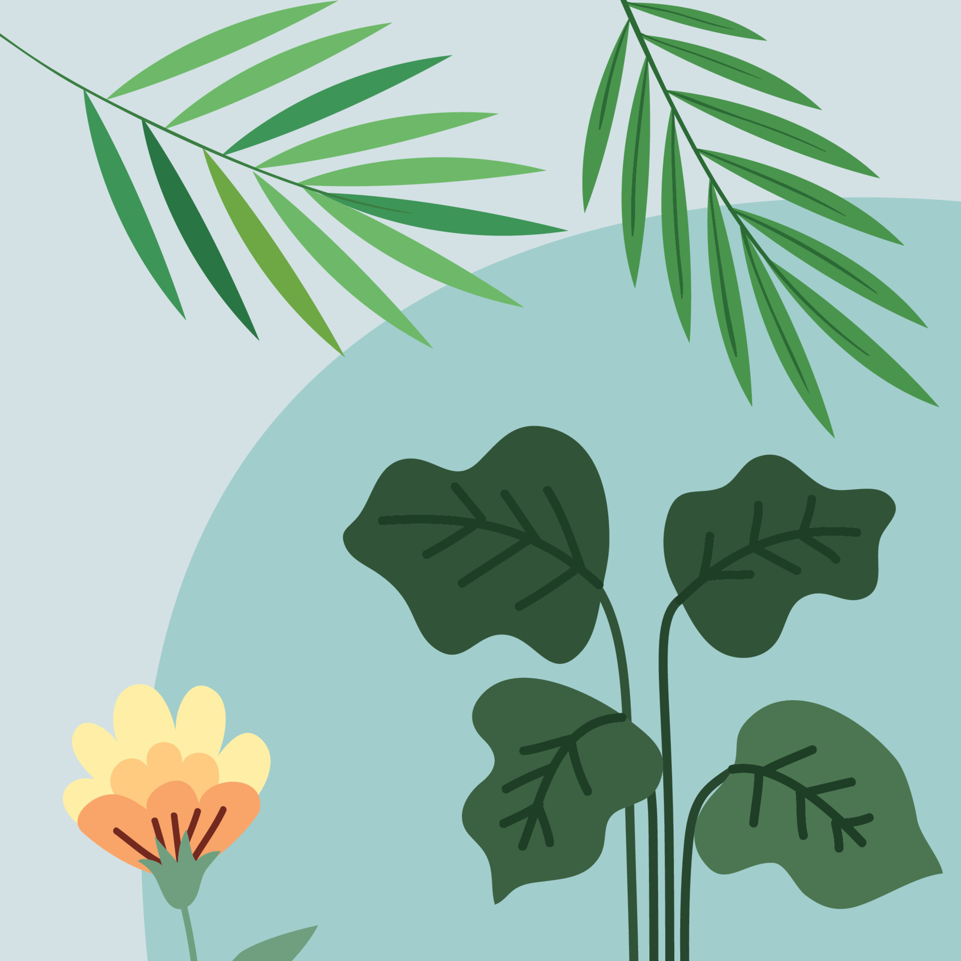 flowers in blue background 10479869 Vector Art at Vecteezy