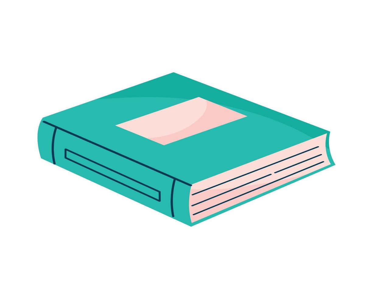 green closed book literacy vector