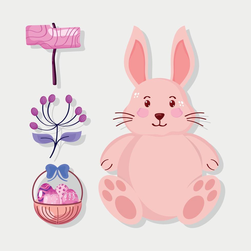 icons for easter holidays vector