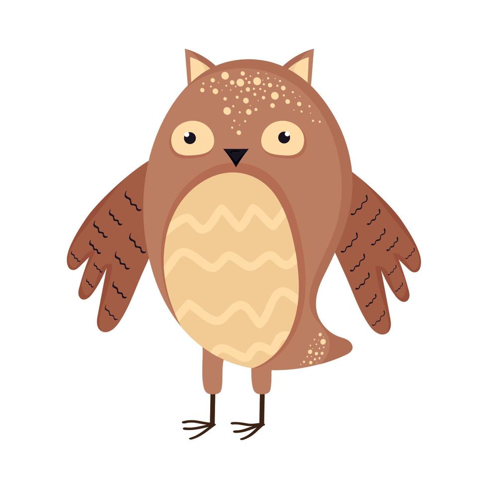 cute owl spring animal vector