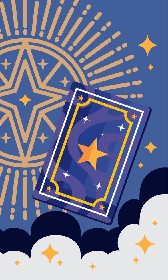 tarot card and symbol vector