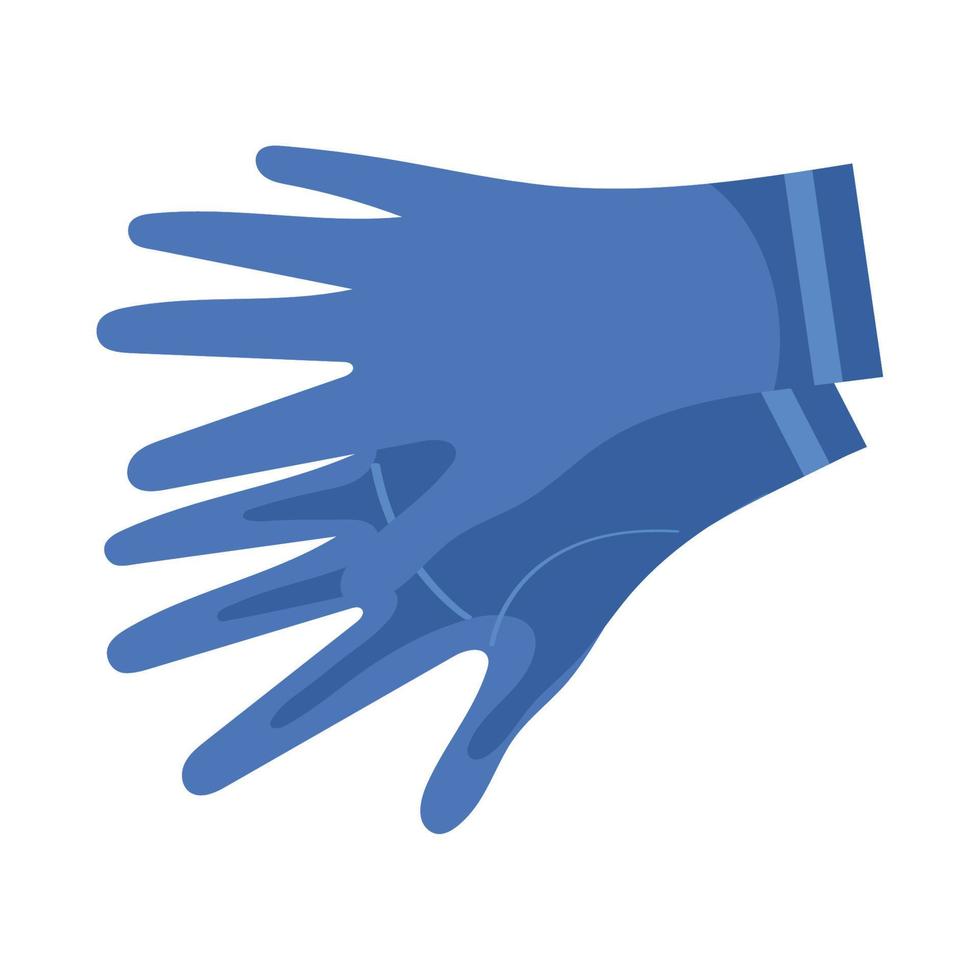 blue gloves tool vector