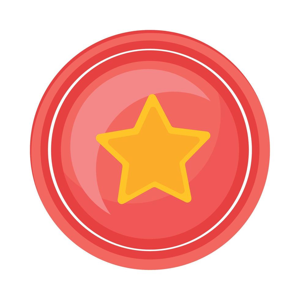 star in red button vector