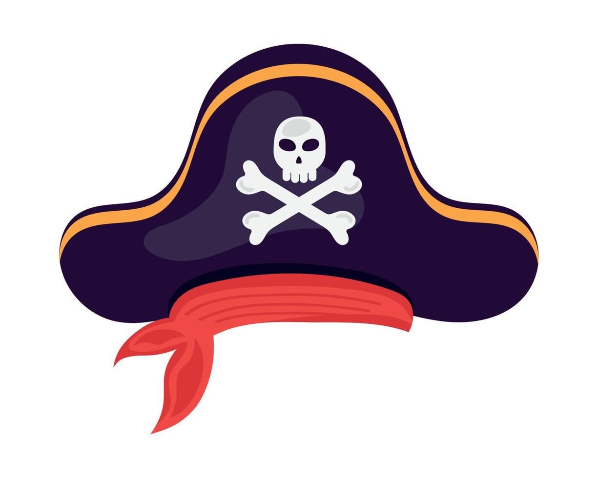 accesorio sombrero pirata vector
