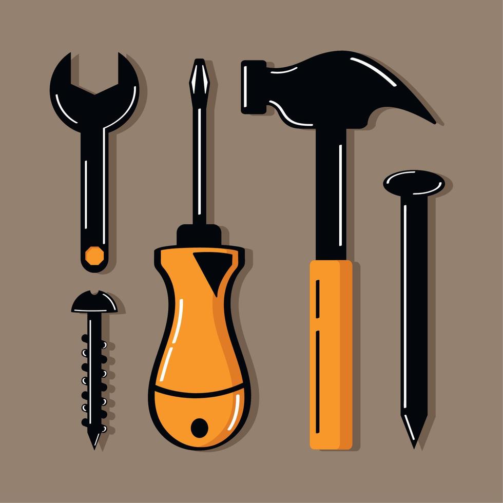 five technical service icons vector