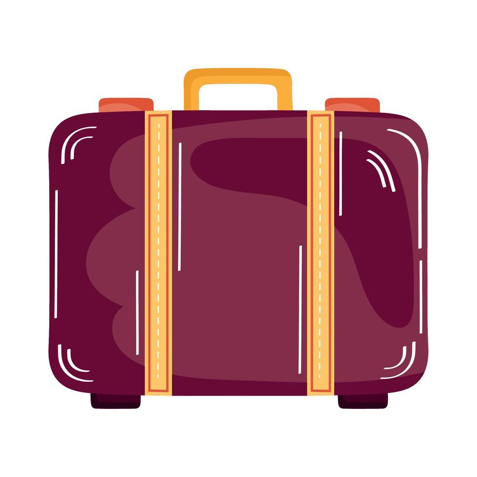 brown travel suitcase vector