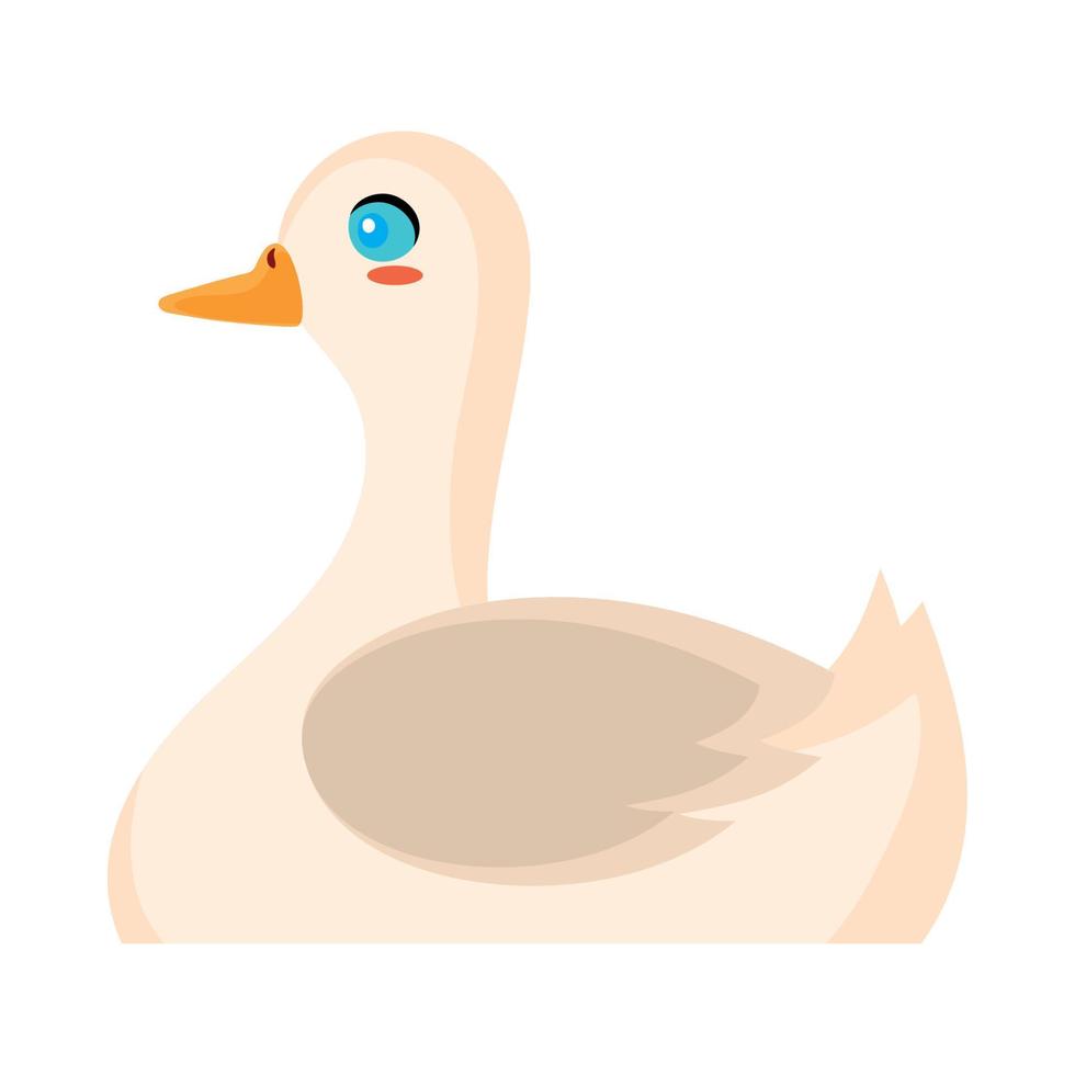 pequeño pato blanco vector