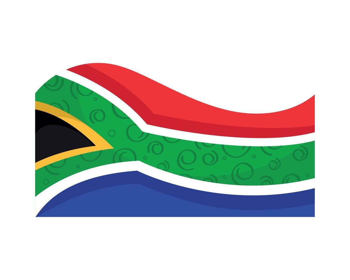 south africa flag waving vector