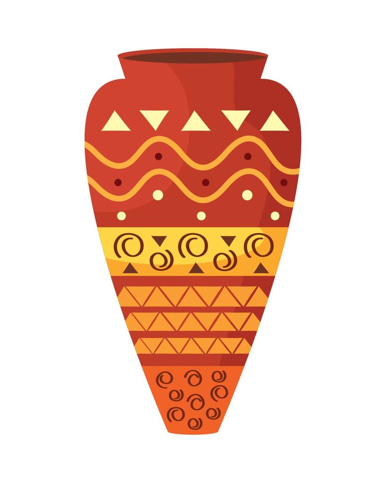 african decorative jar vector