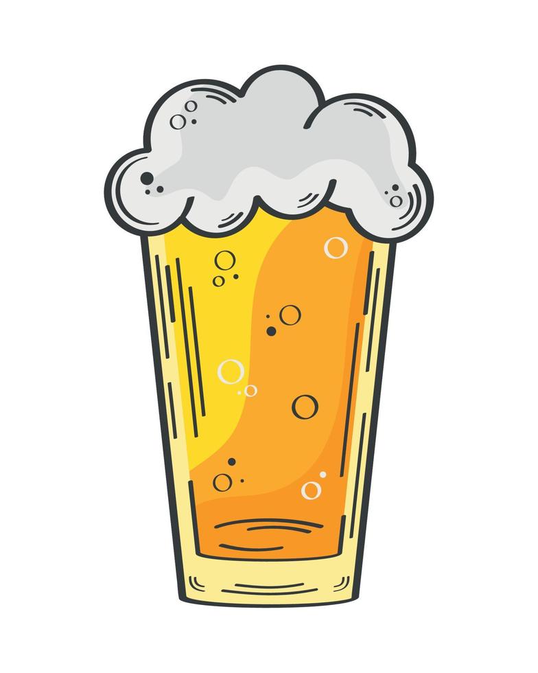 beer drink glass vector