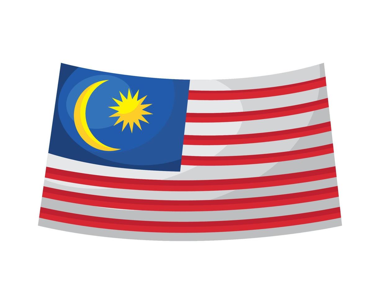 malaysia flag emblem vector