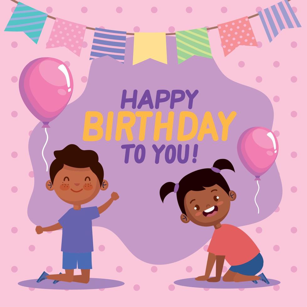 happy birthday to you lettering vector