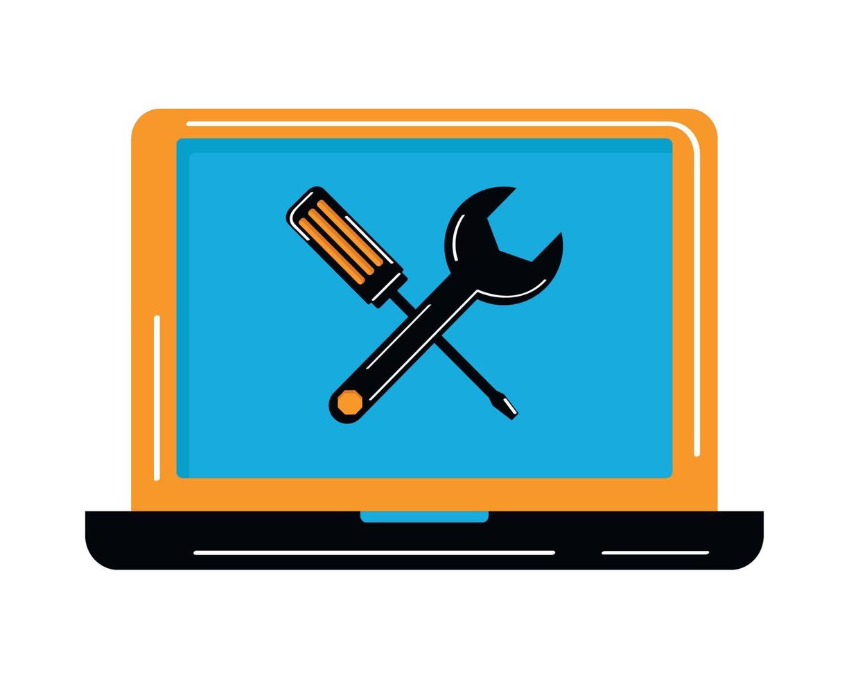 repair service in laptop vector
