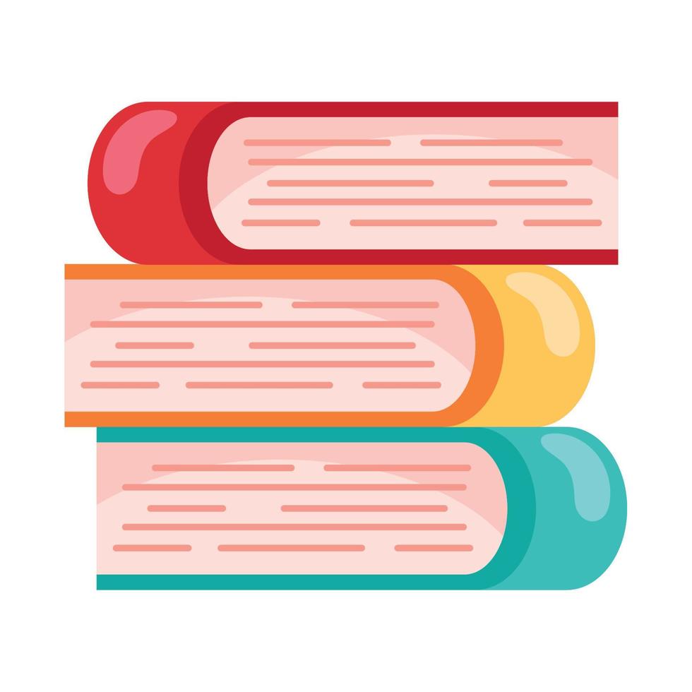 pila de libros de texto vector