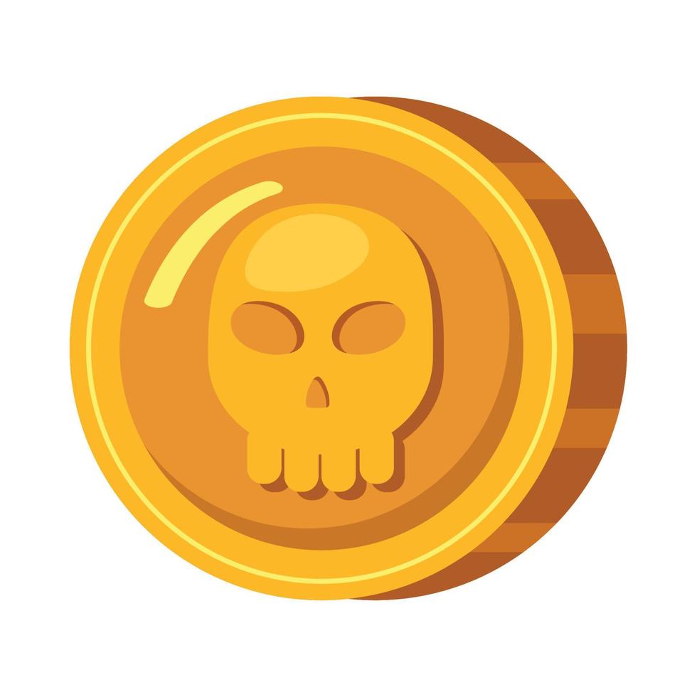 treasure pirate coin vector