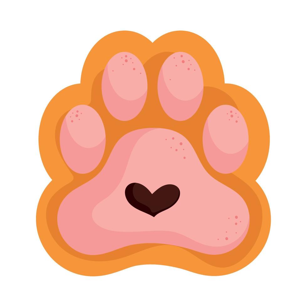 pink animal paw vector