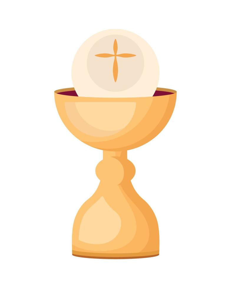 first communion chalice vector