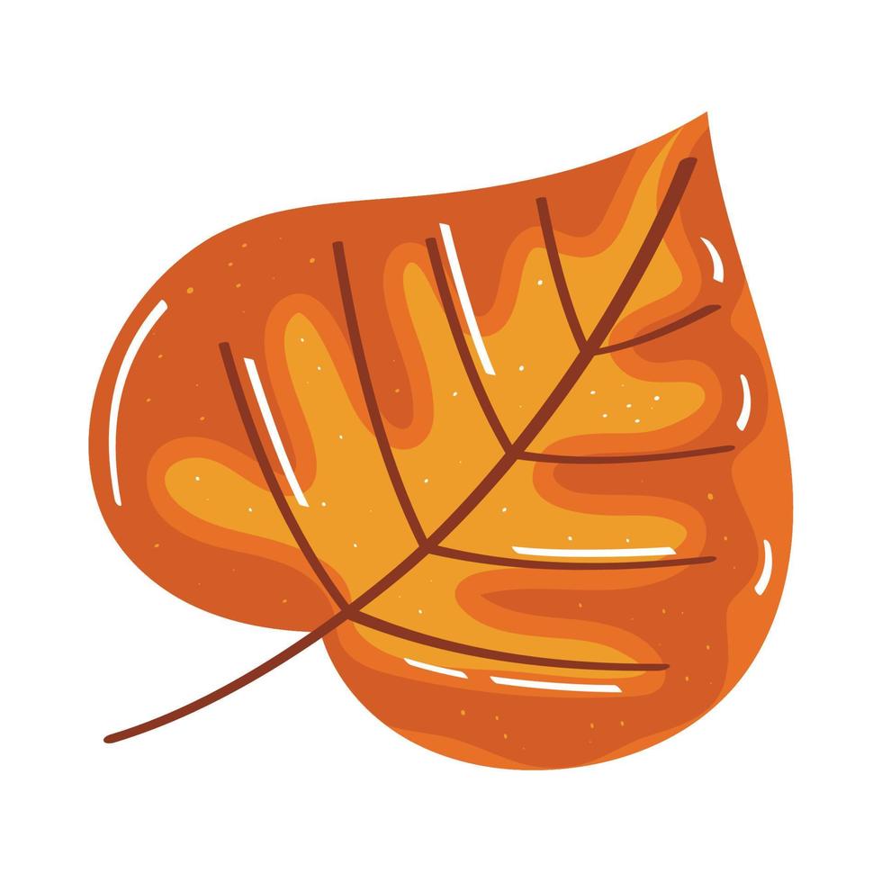 orange leave autumn season vector