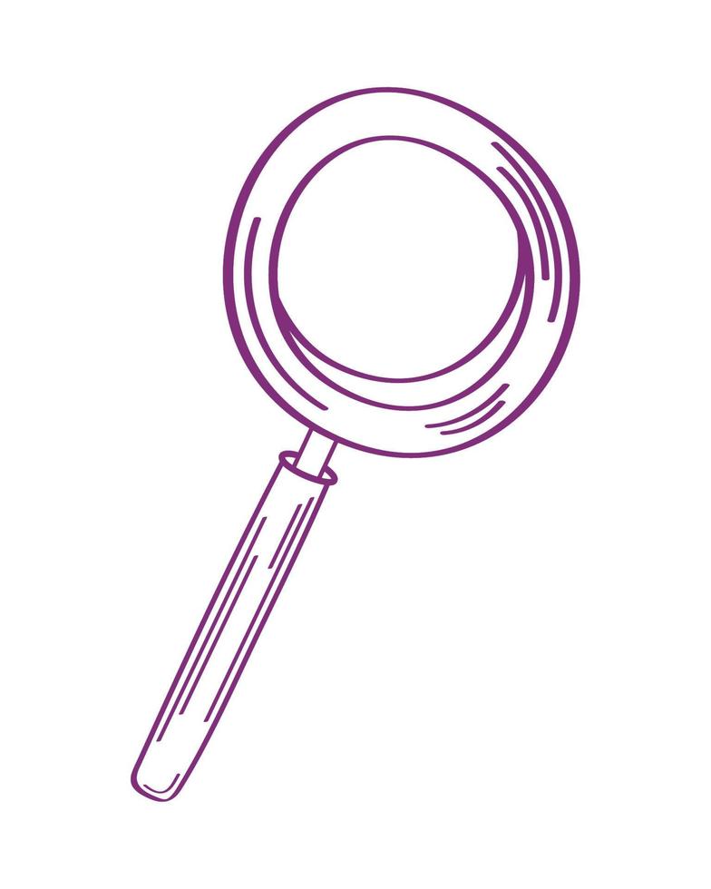 magnifying glass supply doodle vector