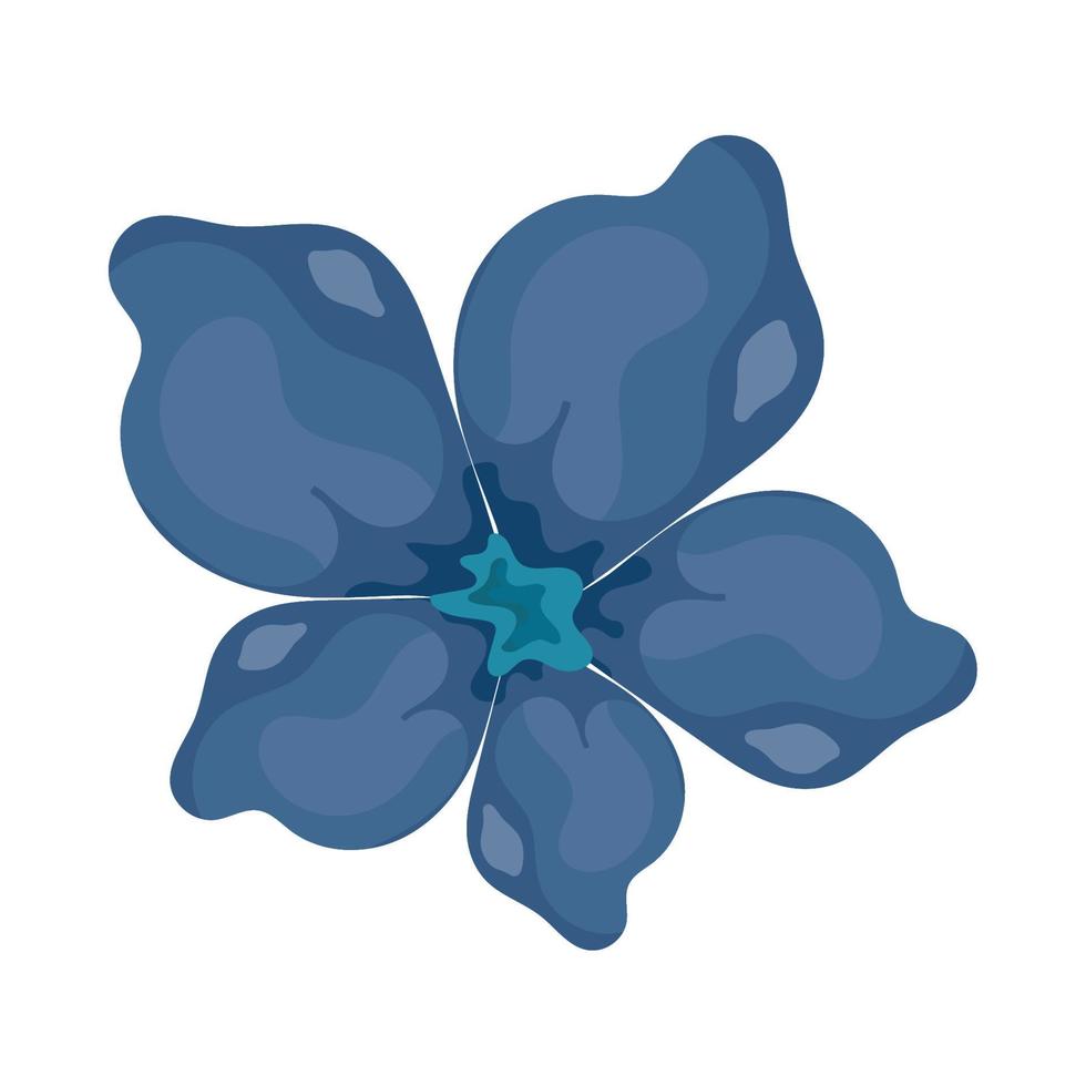 blue flower garden vector