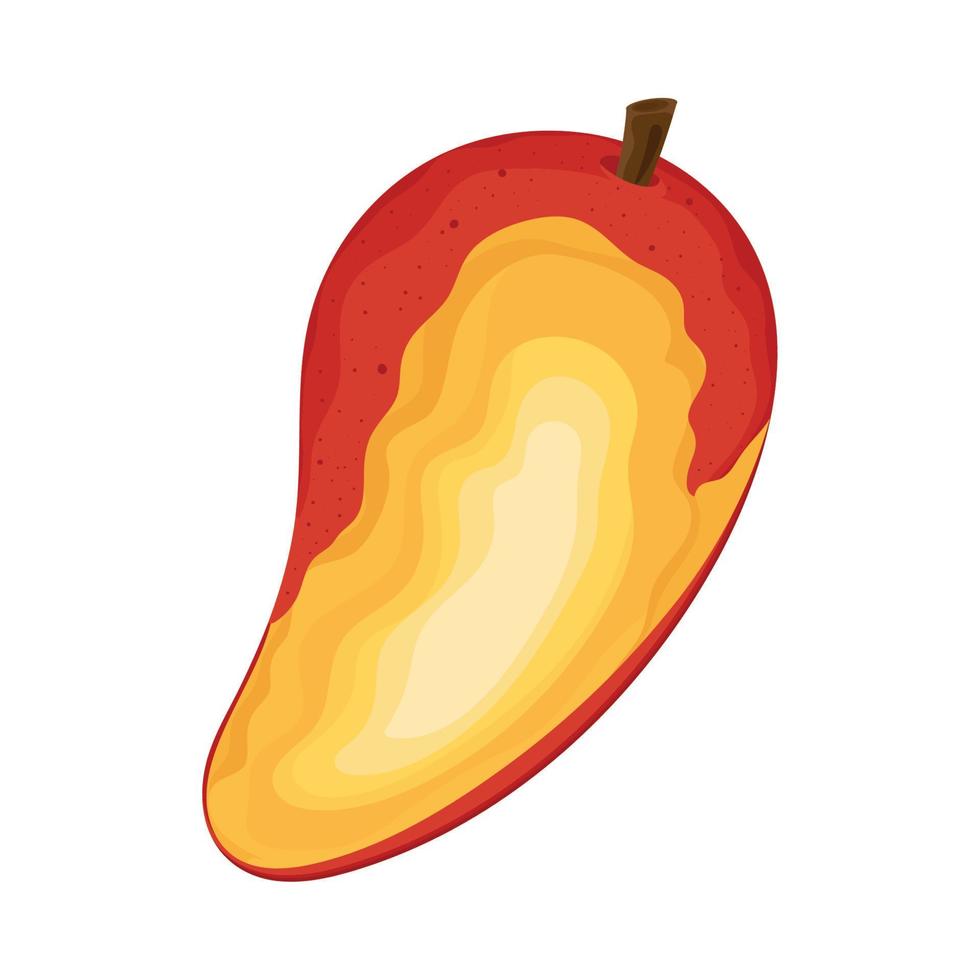 ripe mango fresh fruit vector