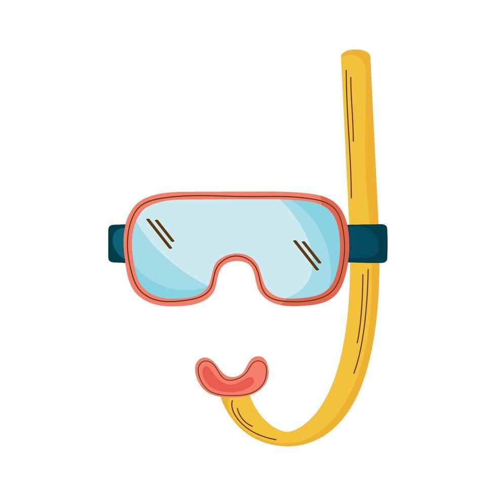 snorkel diving accessory tool vector
