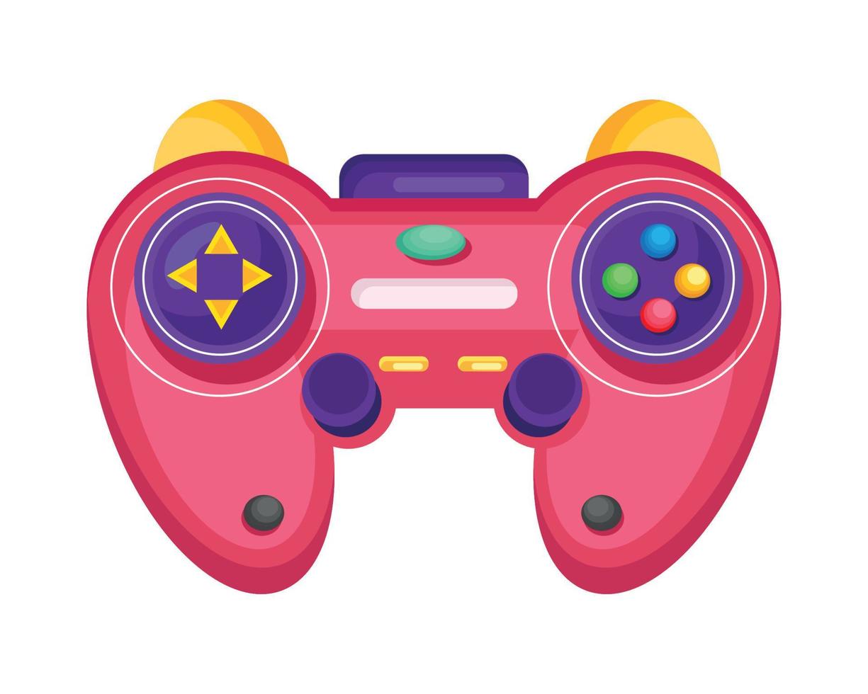 control de videojuego rosa vector