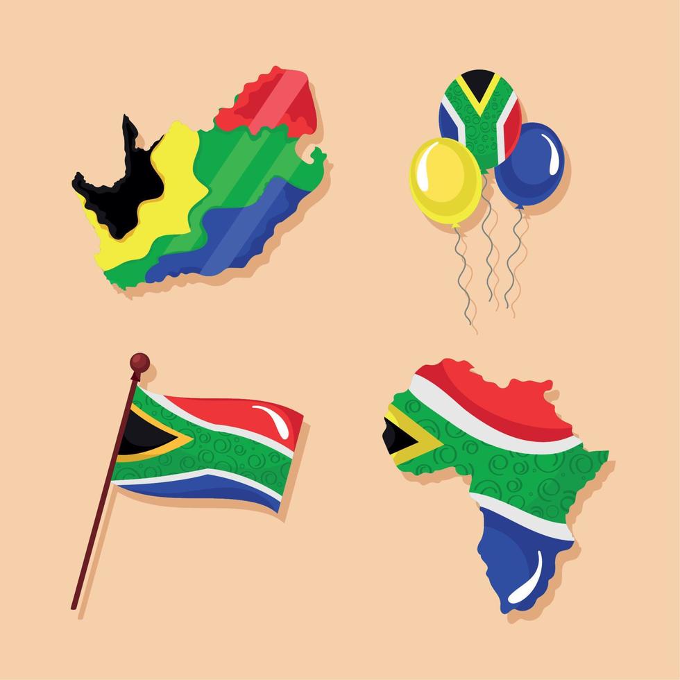 four heritage day icons vector