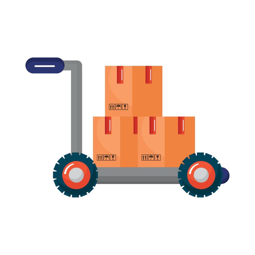 delivery cart transport vector