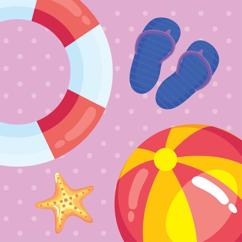 float and balloon beach vector
