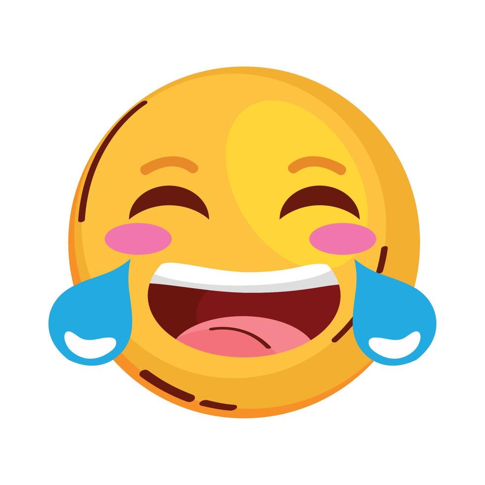 happy emoticon laugh vector