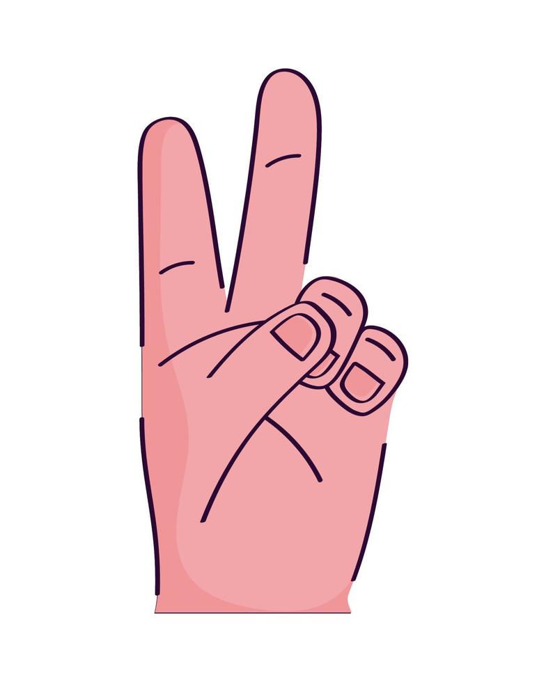 hand peace and love vector