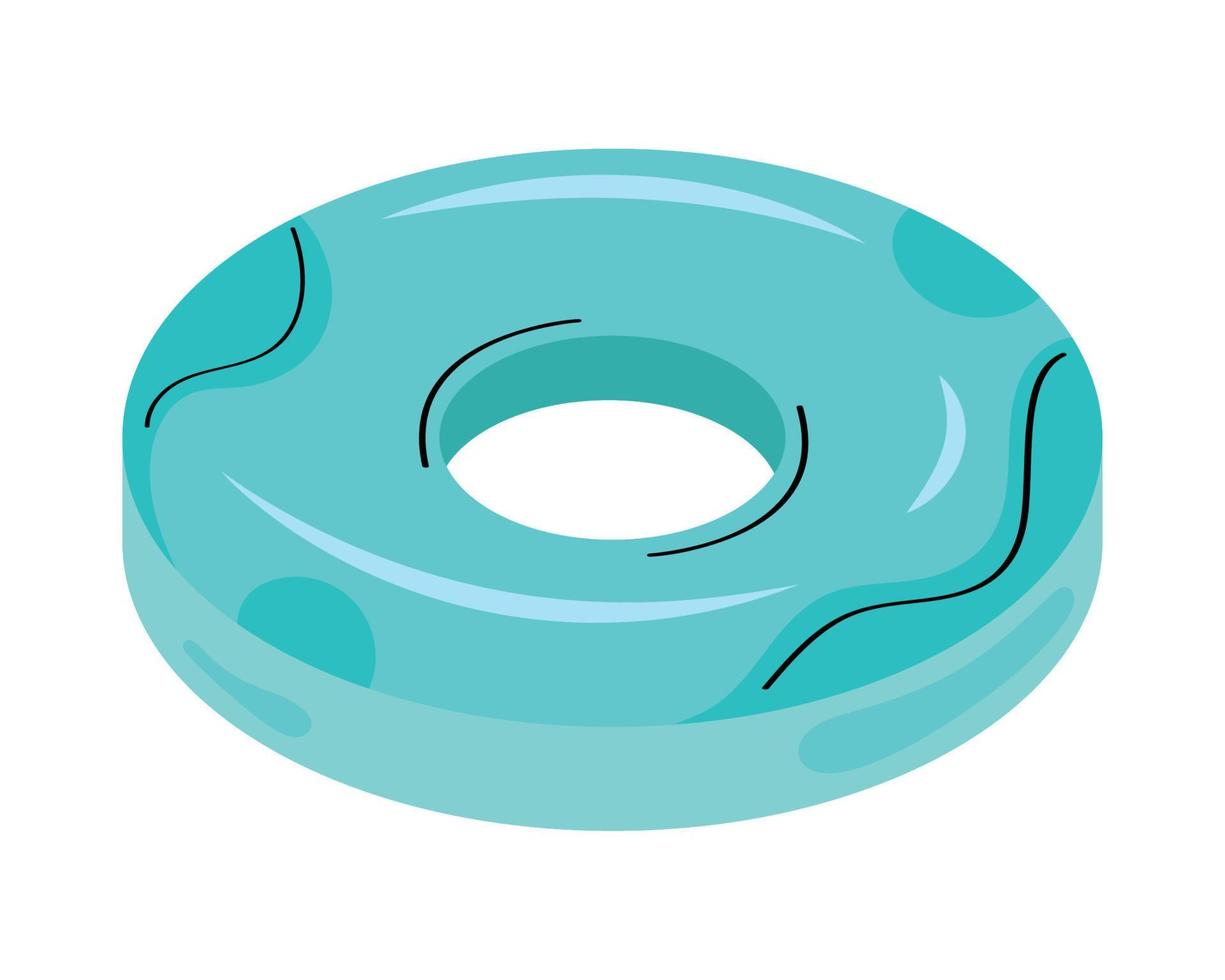 accesorio flotador azul vector