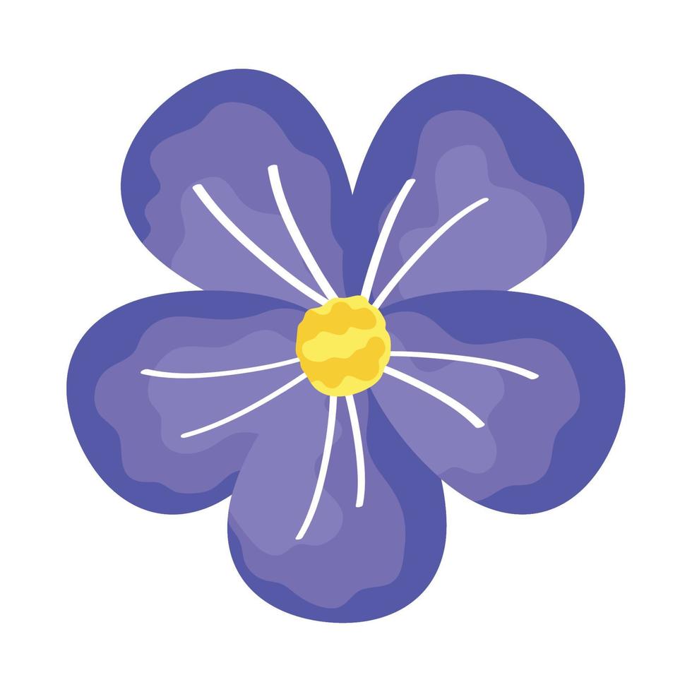 purple flower garden decoration vector