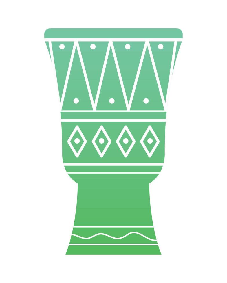 green timbal musical instrument vector