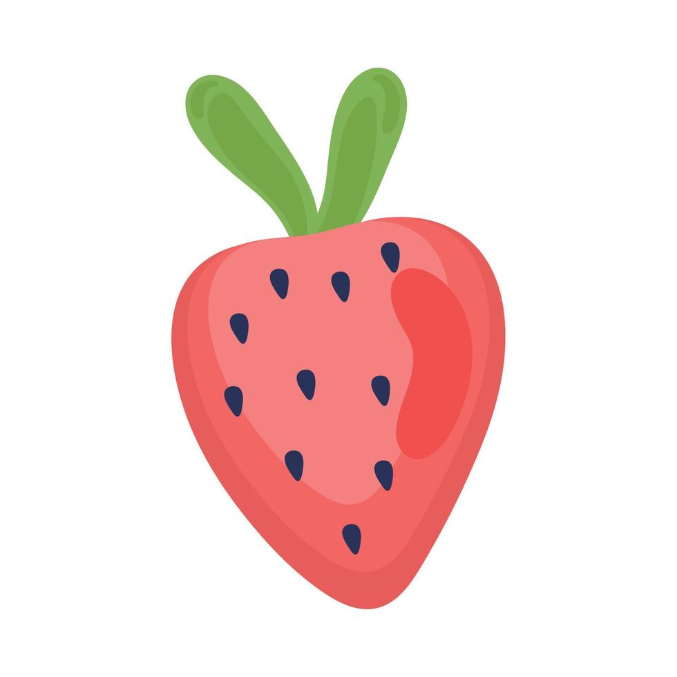 fresh strawberry fruit vector