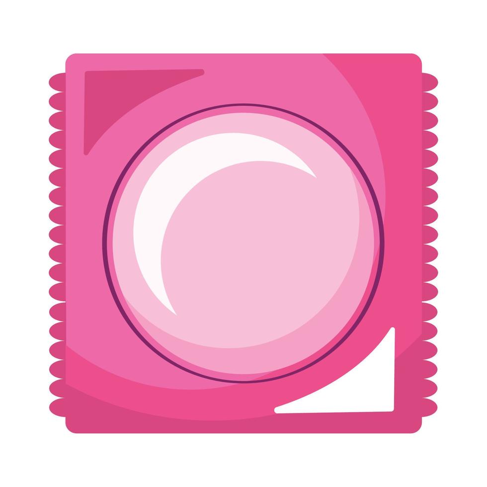 paquete rosa de condones vector