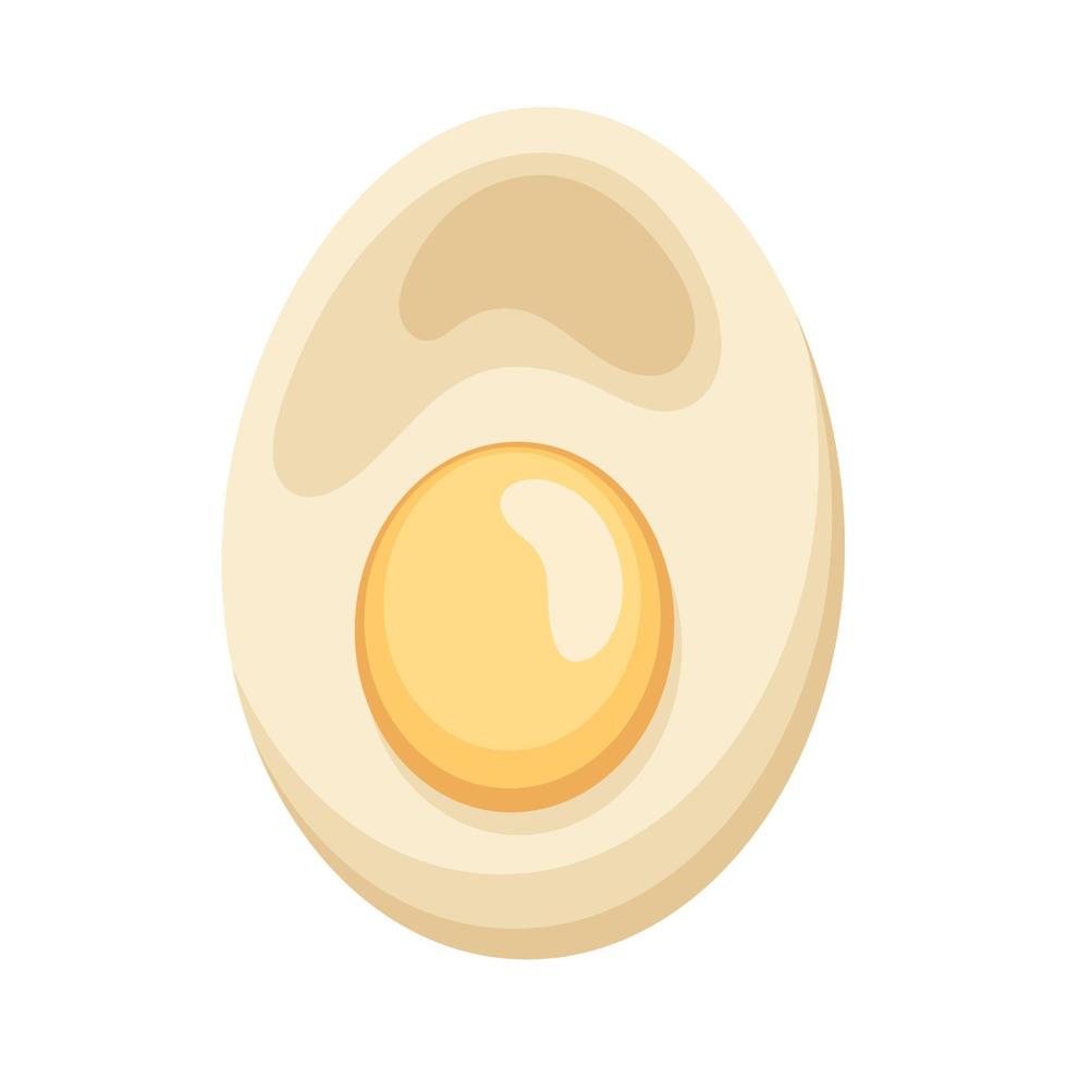 egg boiled healthy food vector