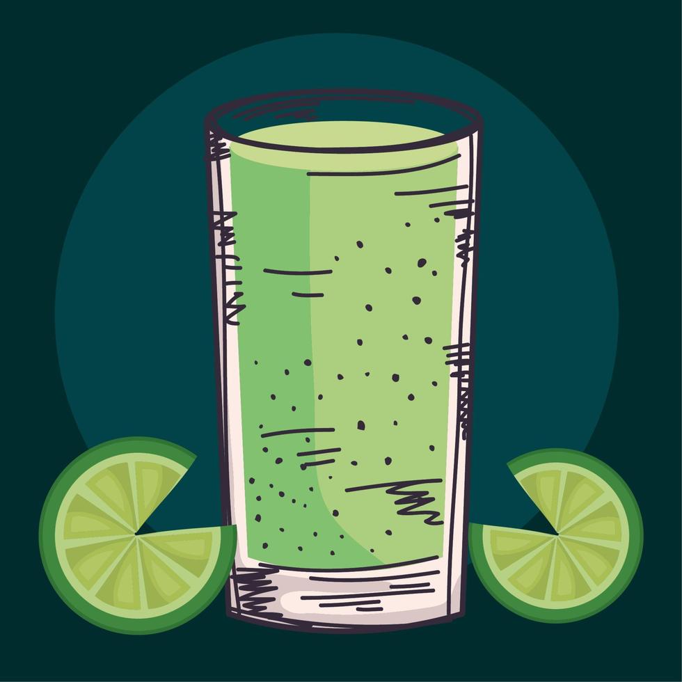 lemonade glass drink vector