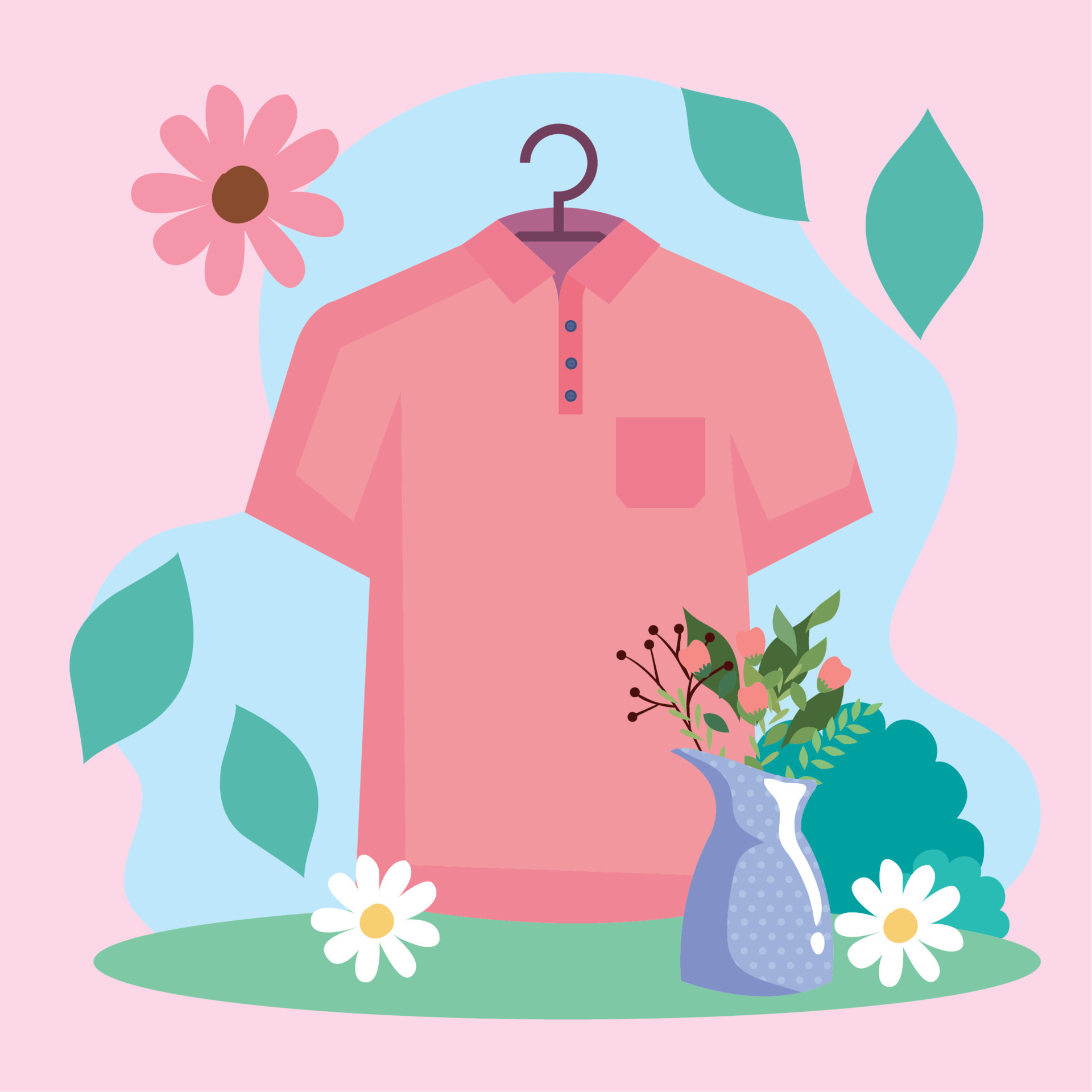 pink fashion female blouse 10480972 Vector Art at Vecteezy