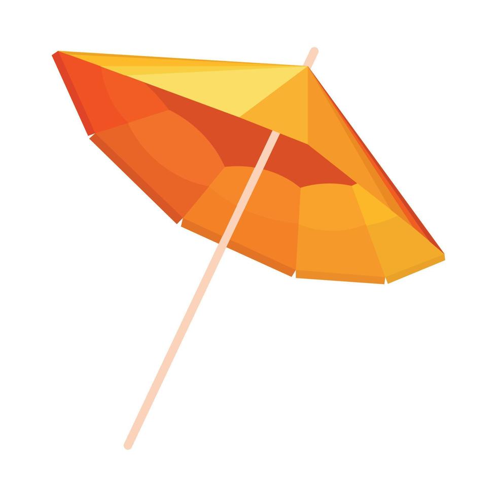 yellow beach umbrella vector