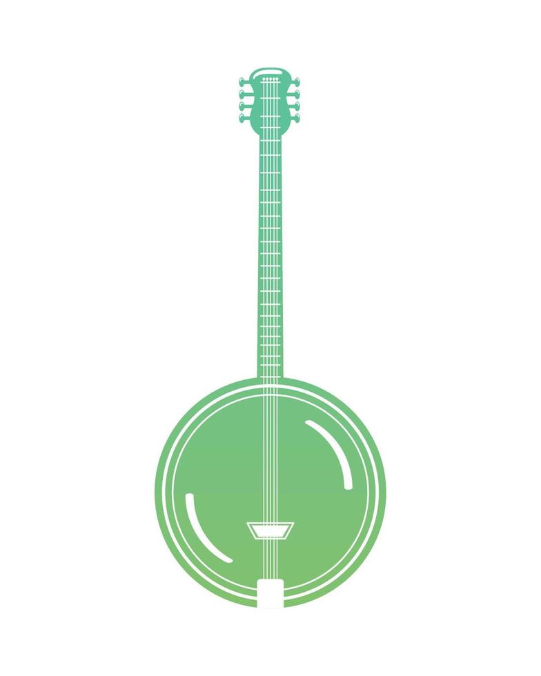 green guitar musical instrument vector