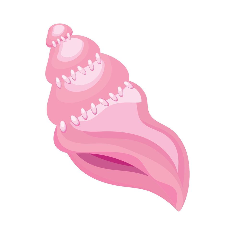 concha de mar rosa vector