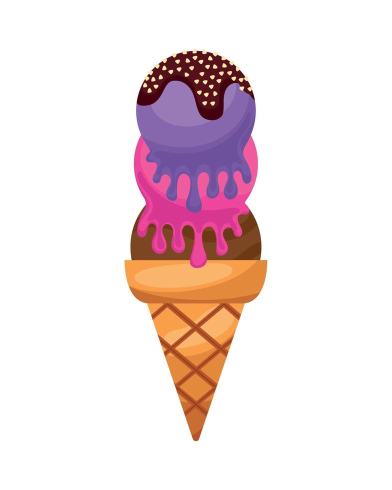 big ice cream cone vector