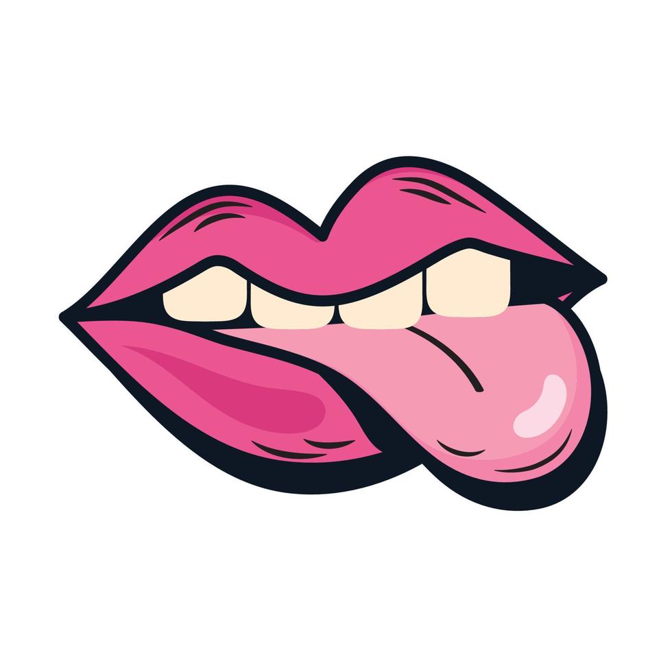 mouth nineties patch vector