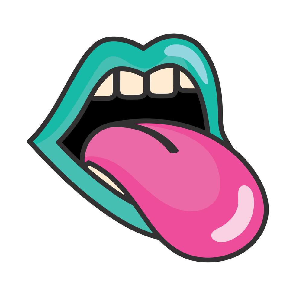mouth nineties style vector