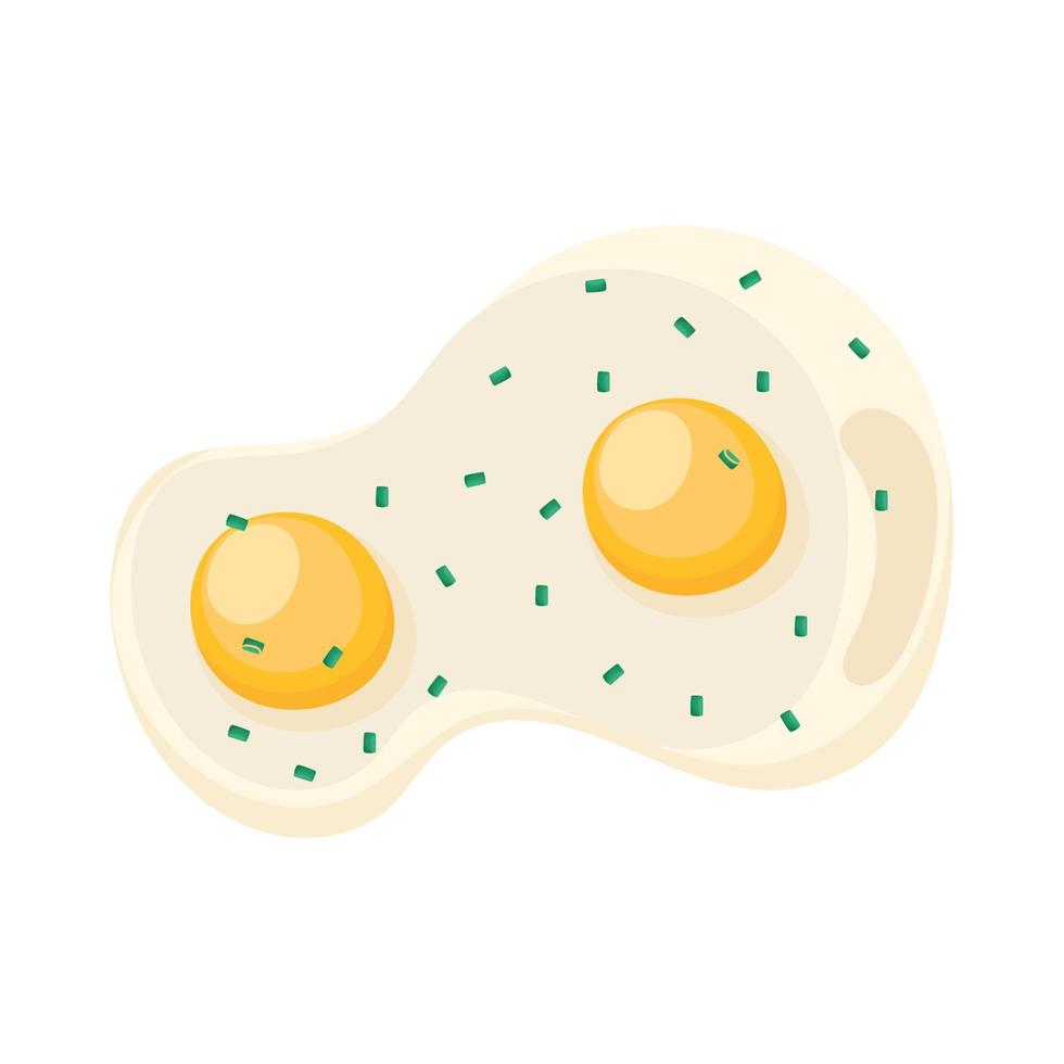 eggs frieds food vector