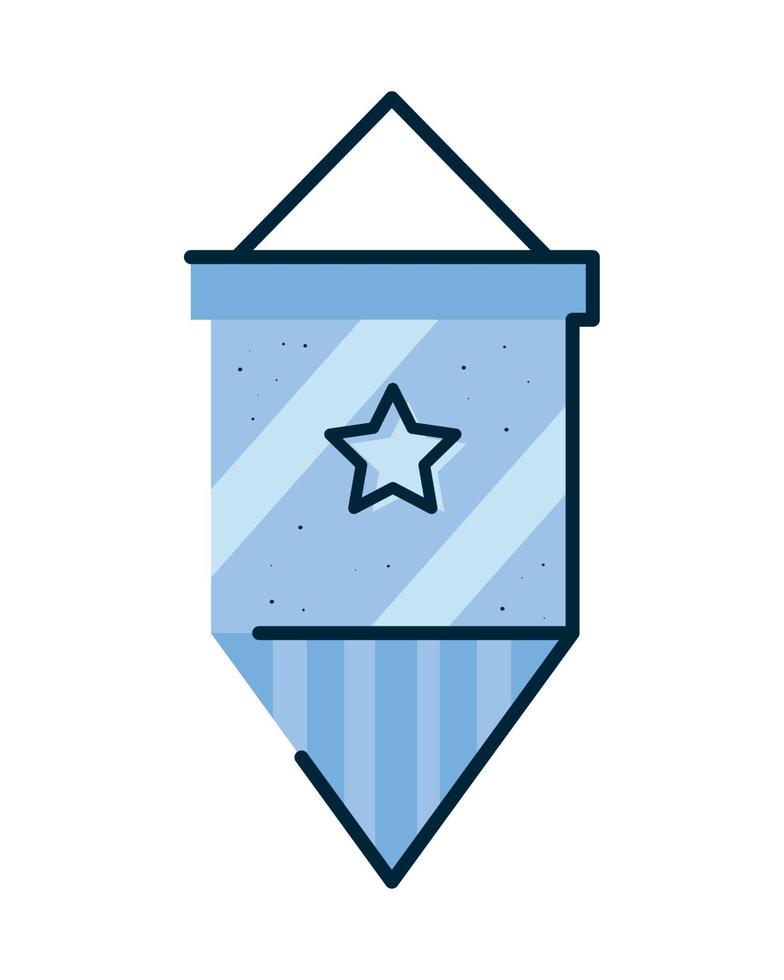 emblema de la bandera del deporte de equipo vector