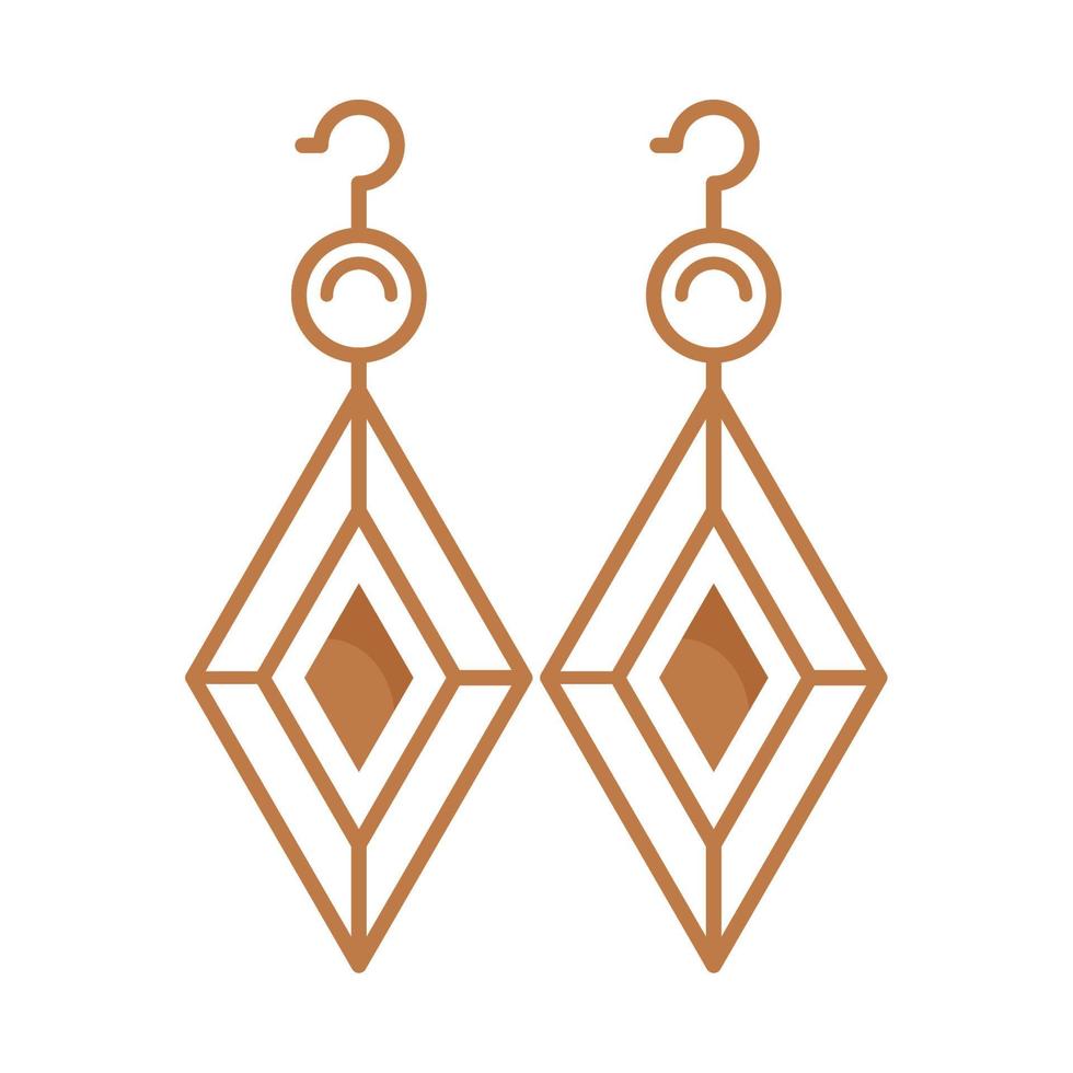 earrings with rhombus vector