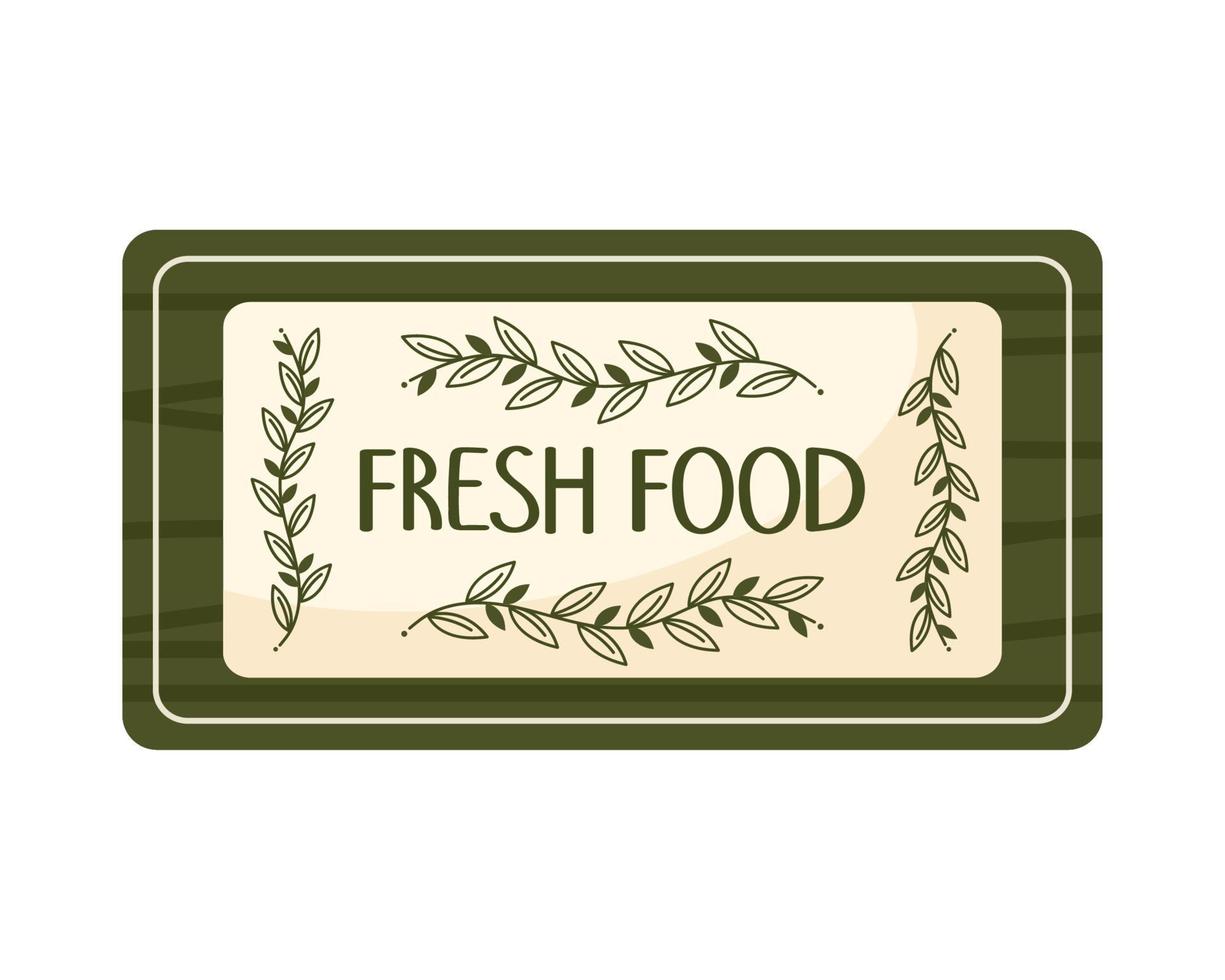 fresh food label vector